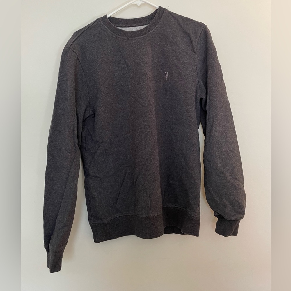 Mens Allsaints Crewneck. Grey. Size Small